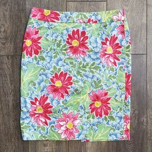 Talbot Floral Pink Blue Skirt - 14